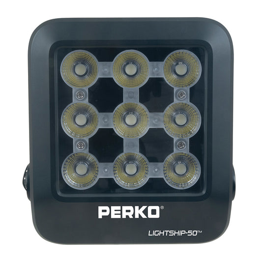 Perko Lightship 50 LED High Performance Floodlight - 12/24V - Black [1643050F0B]