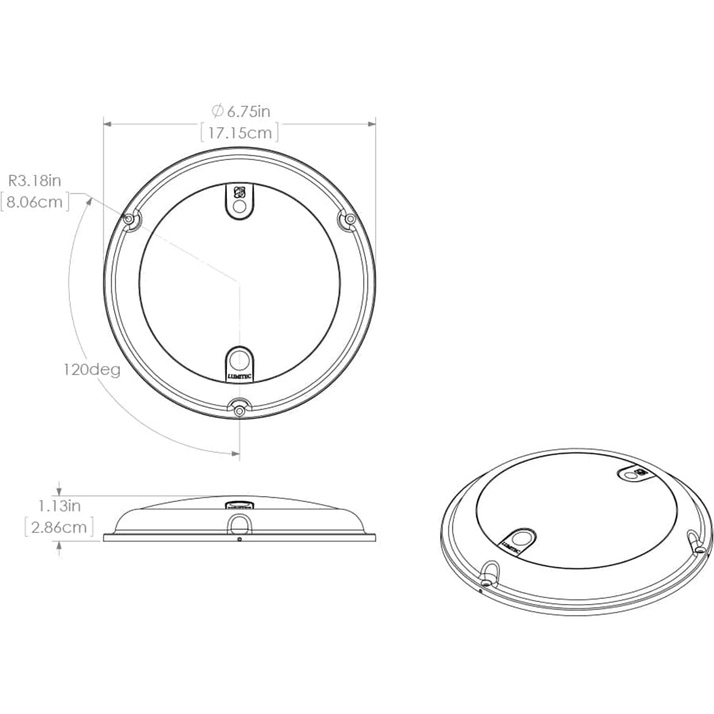 Lumitec TouchDome - Dome Light - Polished SS Finish - 2-Color White/Blue Dimming [101097]