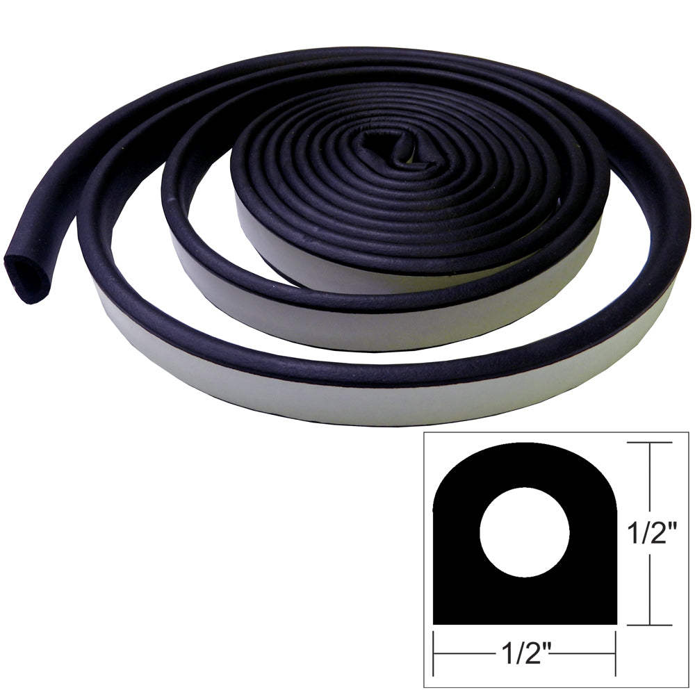 TACO Weather Seal - 10'L x 1/2"W x 1/2"H - Black [V30-0202B10-1]