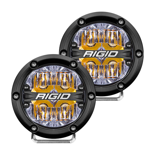 RIGID Industries 360-Series 4" LED Off-Road Fog Light Drive Beam w/Amber Backlight - Black Housing [36118]